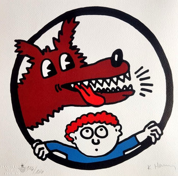 Keith Haring Lithograph Coa Signed Numbered By Hand Certified 180