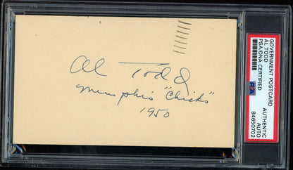 Al Todd Autographed/Inscribed 1950 Gpc Government