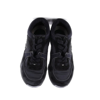 Chanel Women'S Cc Low-Top Sneakers Suede With Leather And Nylon