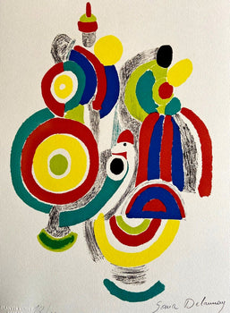 Sonia Delaunay Lithograph, Coa Signed Op Numbered Certified