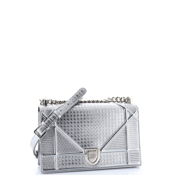 Christian Dior Diorama Flap Bag Cannage Embossed Calfskin Medium