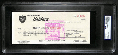 Al Davis Hof Signed/Autographed 8.5X3.5 Bank
