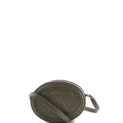 Celine Triomphe Oval Crossbody Bag Leather Mini