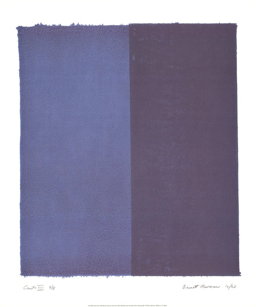 Barnett Newman Canto Viii 