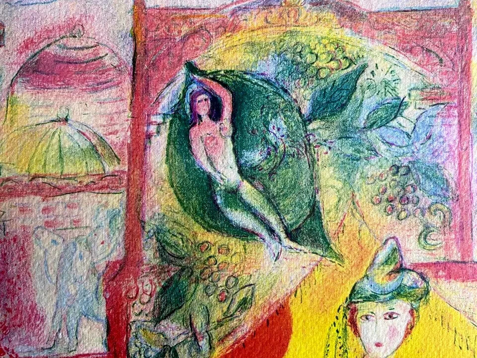 Marc,Chagall Lithograph Coa Original Signed Numbered Collection Stamp