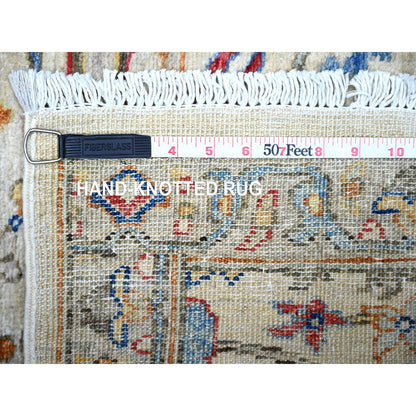 3'X9'5" Gray Aryana Natural Dyes Pure Wool Hand Knotted Oriental Rug