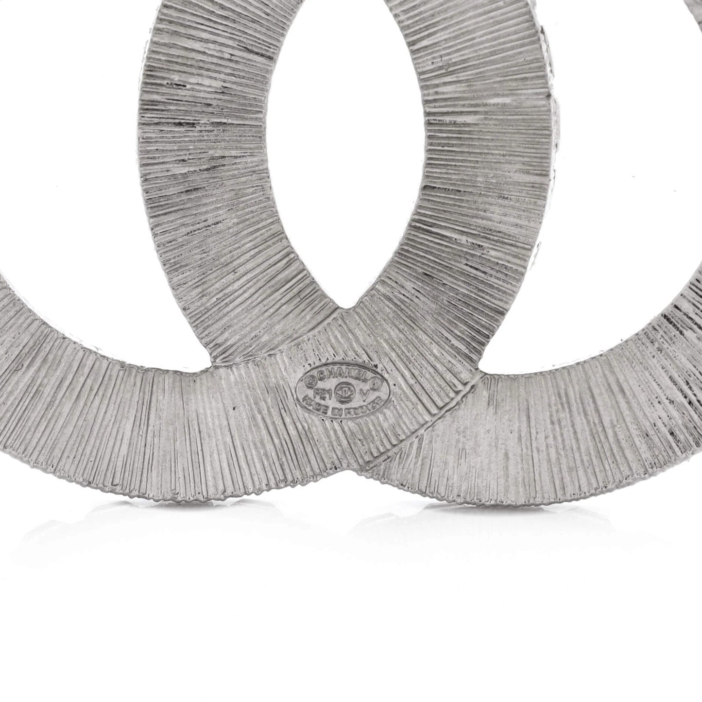 Chanel Cc Brooch Metal With Crystals