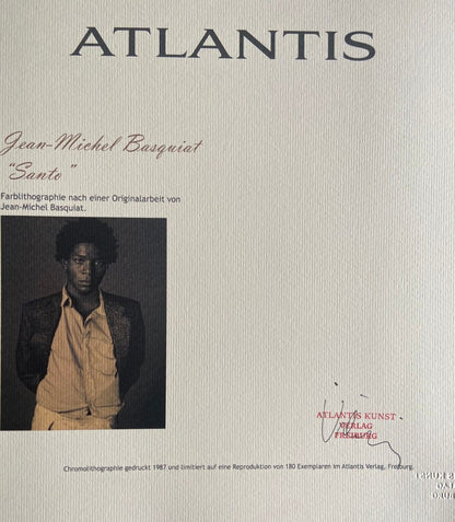 Jean-Michel Basquiat Lithograph Coa Signed Stamp