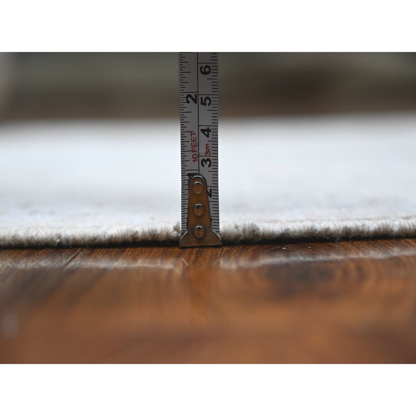 2'8"X11'3" Ivory White Wash Peshawar Hand Knotted 100% Wool Runner Rug