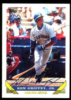 Ken Griffey Jr. 1993 Topps Autographed Card #800/1993