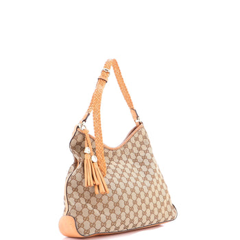 Gucci Marrakech Hobo Gg Canvas Medium