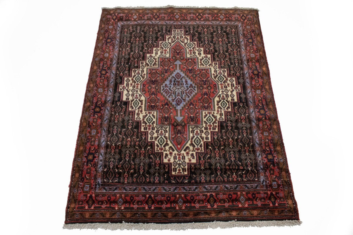 Vintage Handmade Oriental Area Rug Geometric