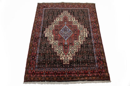 Vintage Handmade Oriental Area Rug Geometric