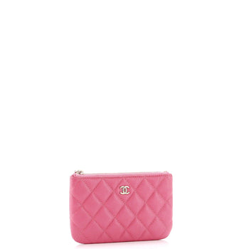 Chanel Classic O Case Pouch Quilted Caviar Mini