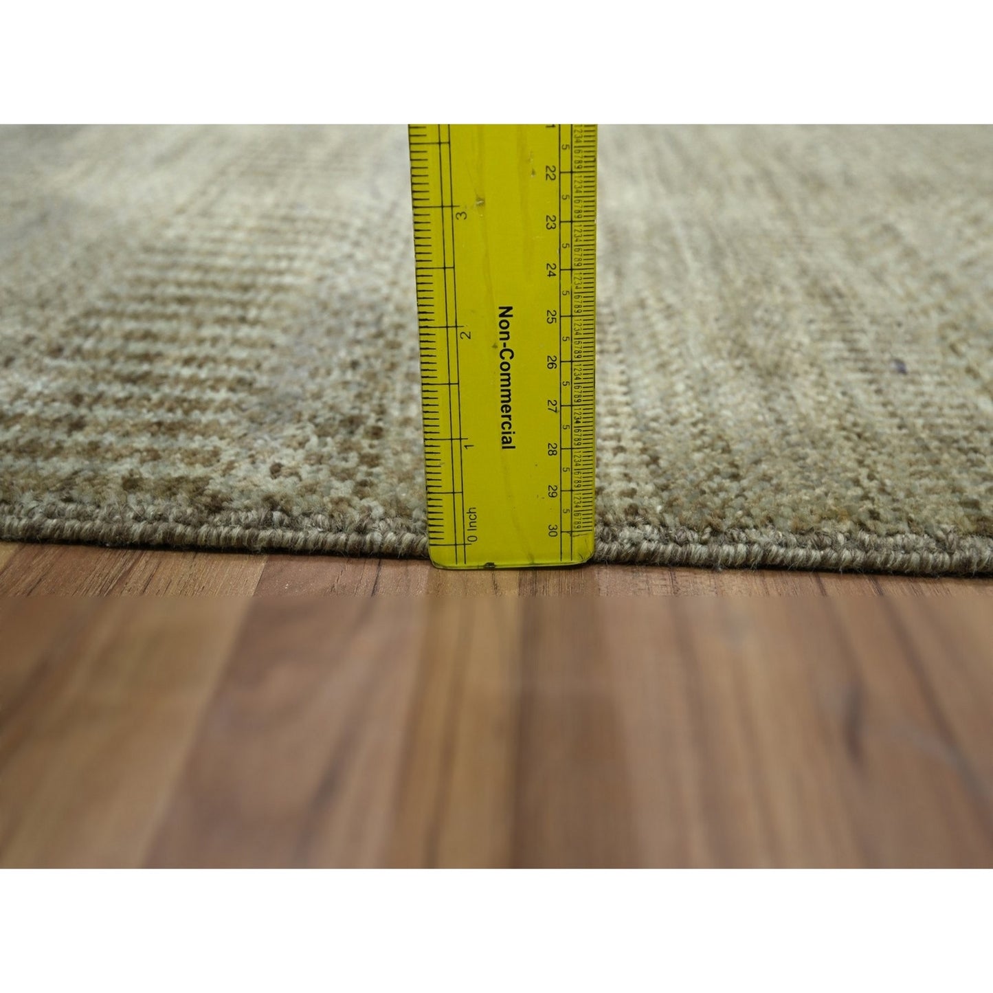 2'X3' Brown Hand Knotted Modern Grass Design Mat Wool Small Oriental Rug