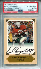 (PSA) Earl Campbell Autographed 2001 Fleer Card