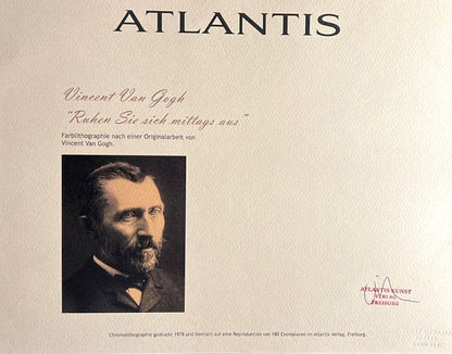 Vincent Van Gogh Lithograph From A Coa Signed Numbered Painting - Egon Schiele