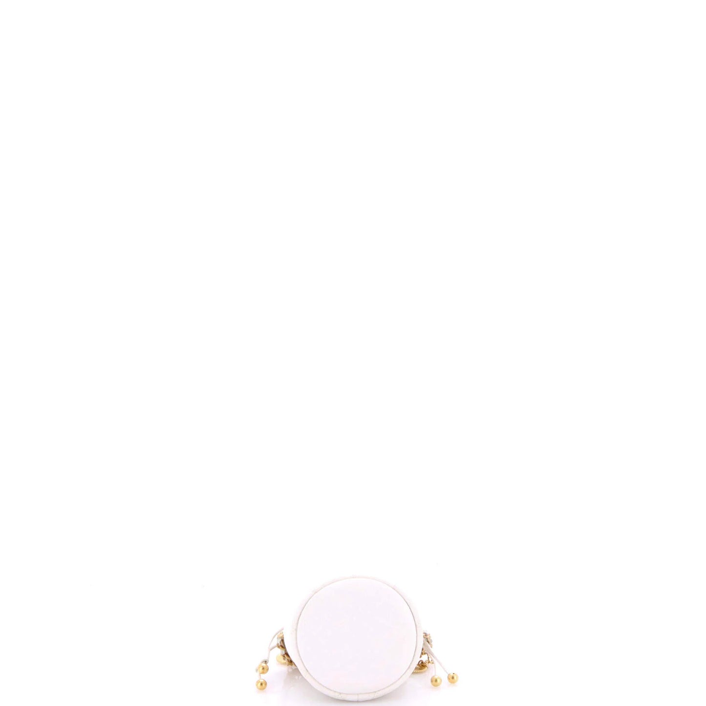 Chanel Medallion Charms Drawstring Bucket Bag Quilted Caviar Mini