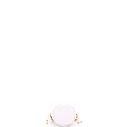 Chanel Medallion Charms Drawstring Bucket Bag Quilted Caviar Mini