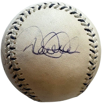 Derek Jeter Justin Morneau Milton Bradley Autographed 2008 All Star Baseball (Js