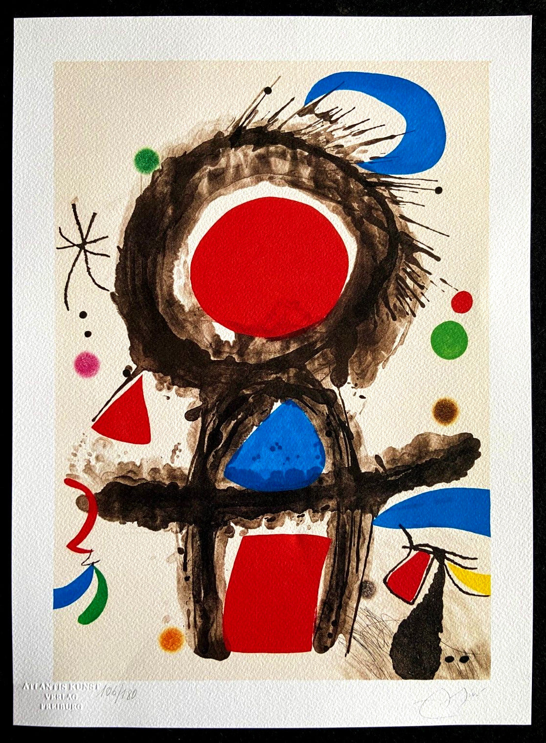 Joan Mir 'Pico De La Mirandola' Lithograph Signed Op Numbered In Pencil