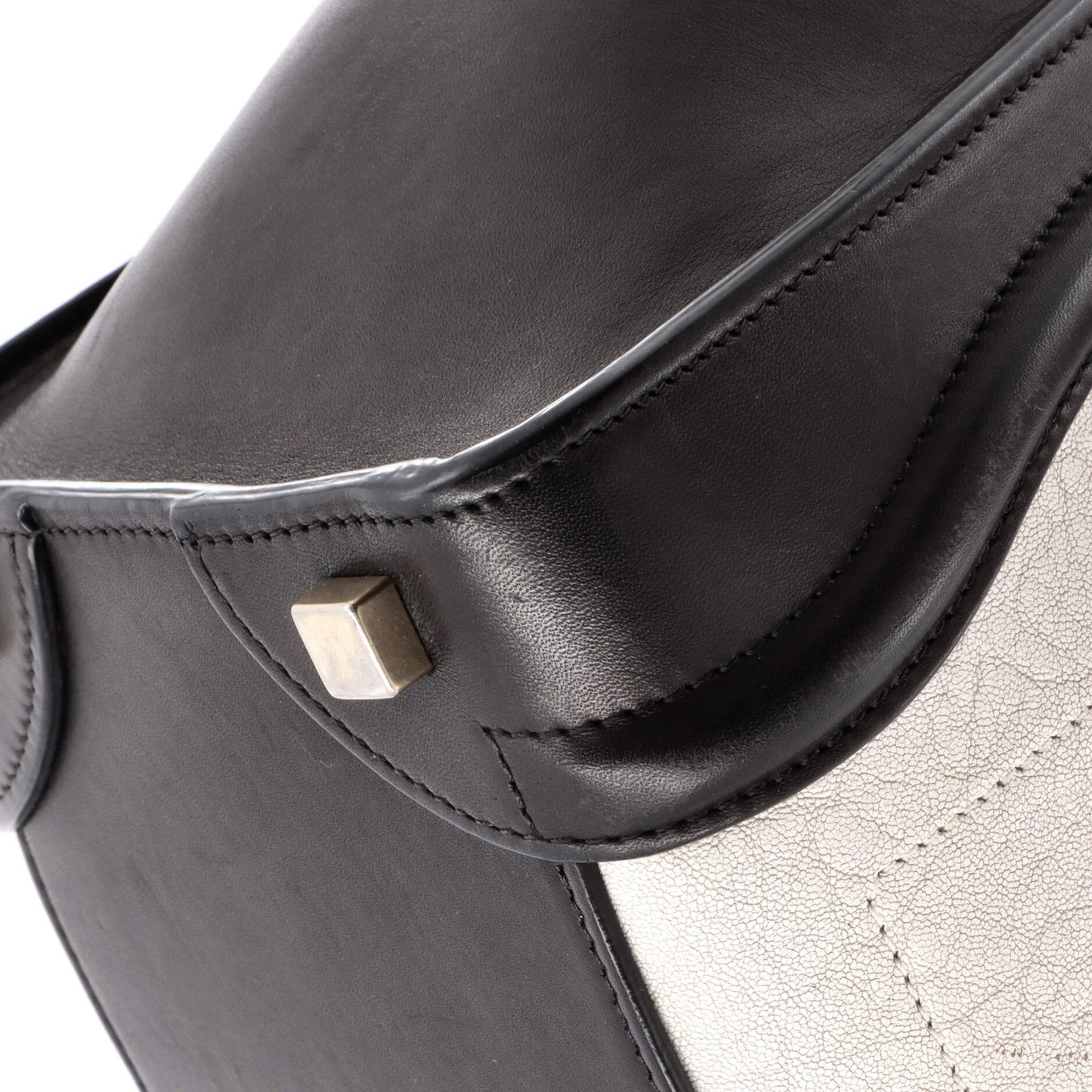 Celine Bicolor Luggage Bag Leather Micro