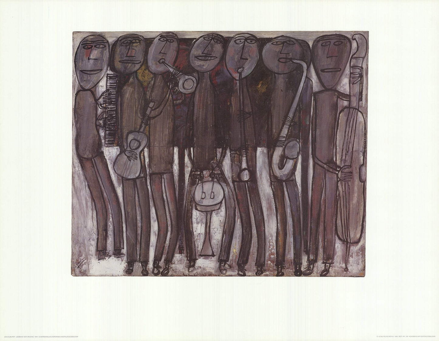 Jean Dubuffet New Orleans Jazz Band (No Text) " Offset Lithograph 19