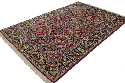 Hand-Knotted Vintage Oriental Rug Classic Floral