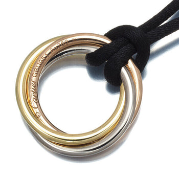 Cartier Necklace Trinity 3Color Long 18K 750 Yellow White Rose Gold/Cord