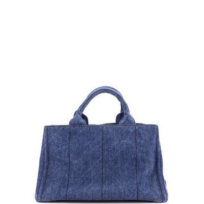 Prada Canapa Convertible Tote Denim Medium