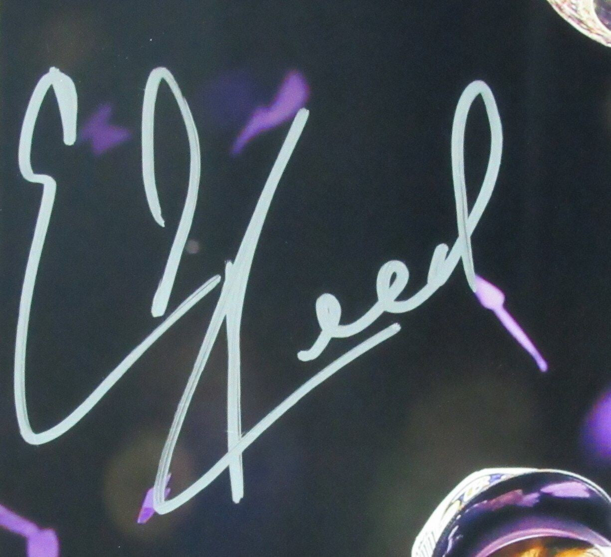 Ed Reed Hof Autographed 16X20 Photo Baltimore Ravens Framed Beckett