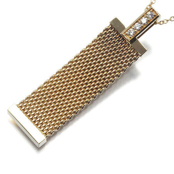 Tiffany&Co. Necklace Somerset Mesh Diamond 18K 750 Yellow Gold