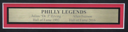 Julius Erving/Allen Iverson Hof 76Ers Autographed