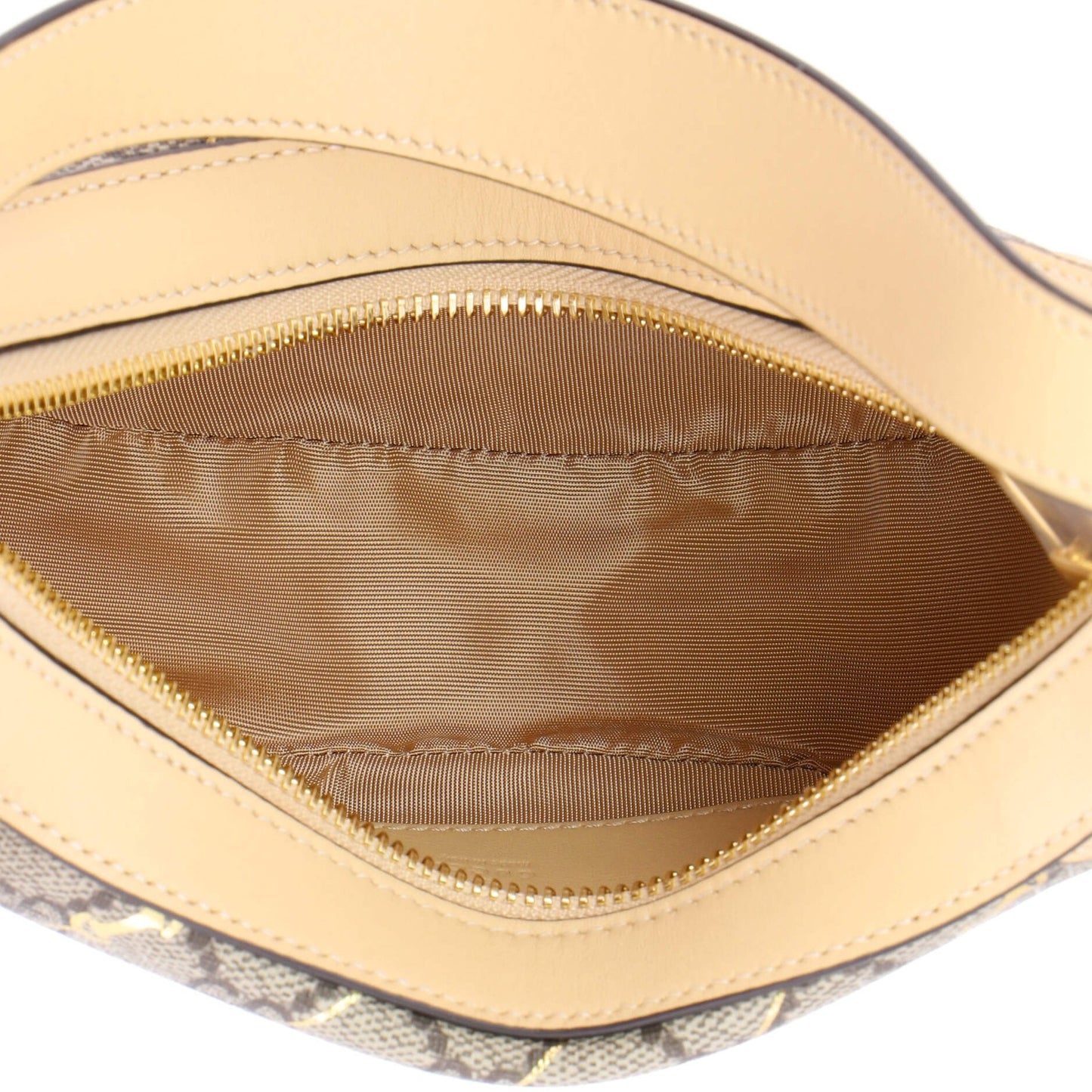 Gucci Ophidia Half Moon Bag Print Gg Coated Canvas Mini