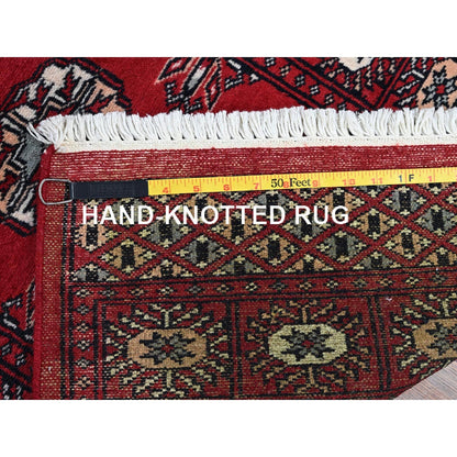 2'2"X5'10" Imperial Red Princess Bokara Soft Wool Hand Knotted Runner Rug