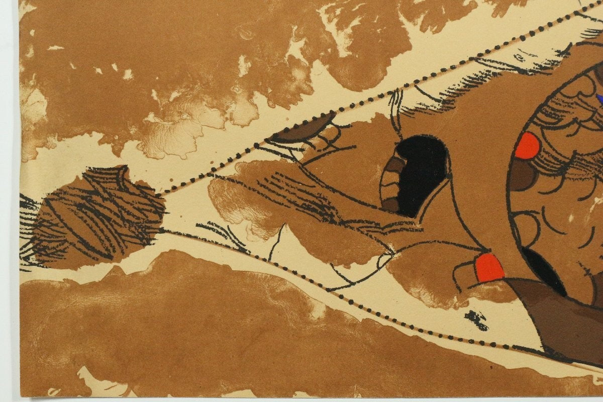 Josep Guinovart Serie P 1982 Lithograph Abstract Spanish Expressionist Print