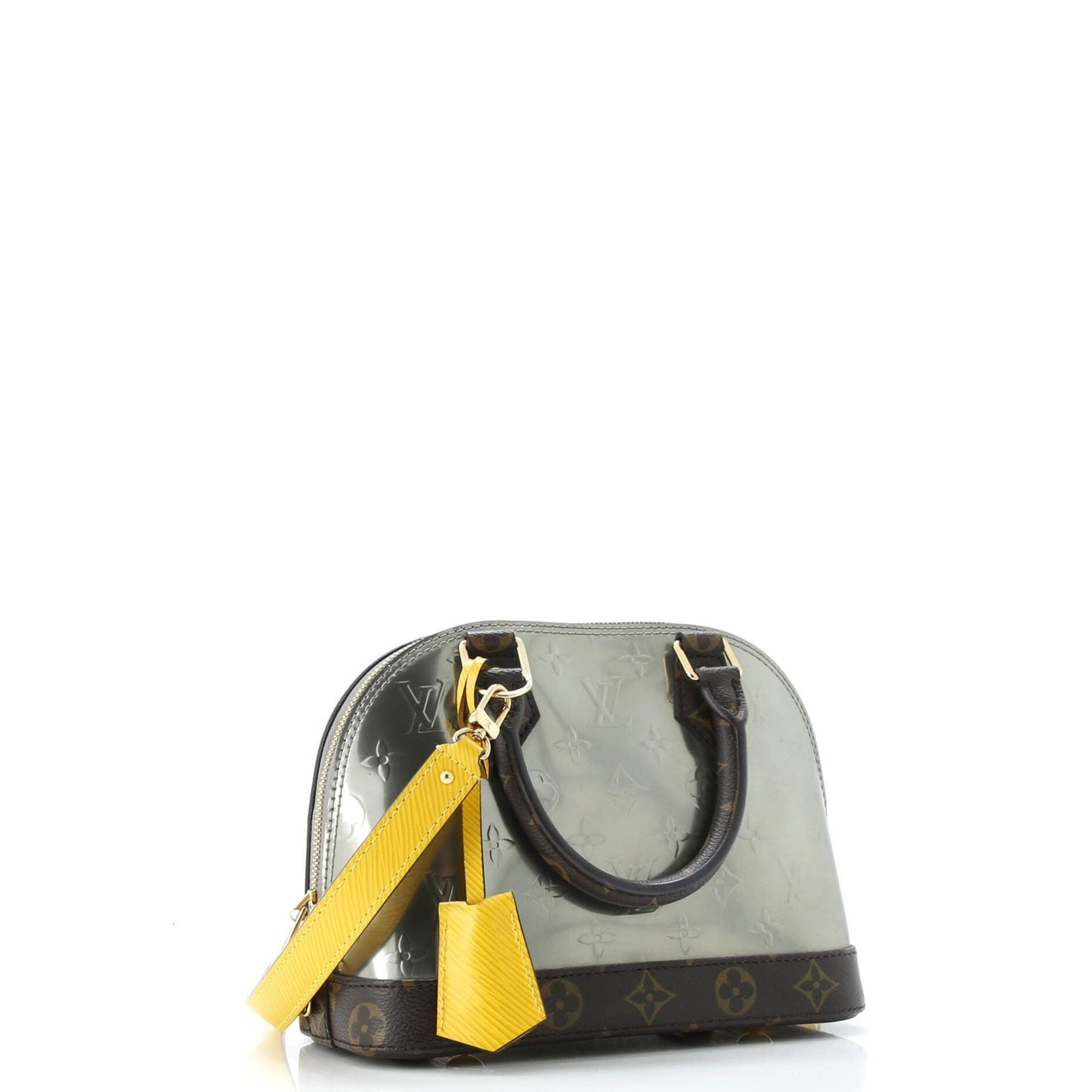 Louis Vuitton Alma Handbag Limited Edition Metallic Monogram Vernis And Monogram