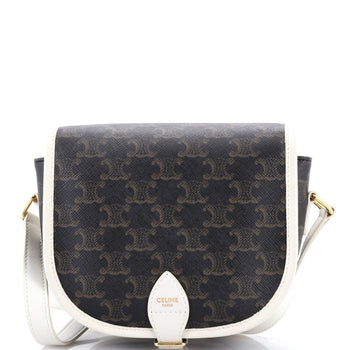 Celine Folco Bag Triomphe Coated Canvas Medium