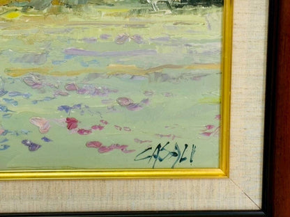 Giuseppe Casali Original Oil Painting Mountain Farmhouse Italy Landscape