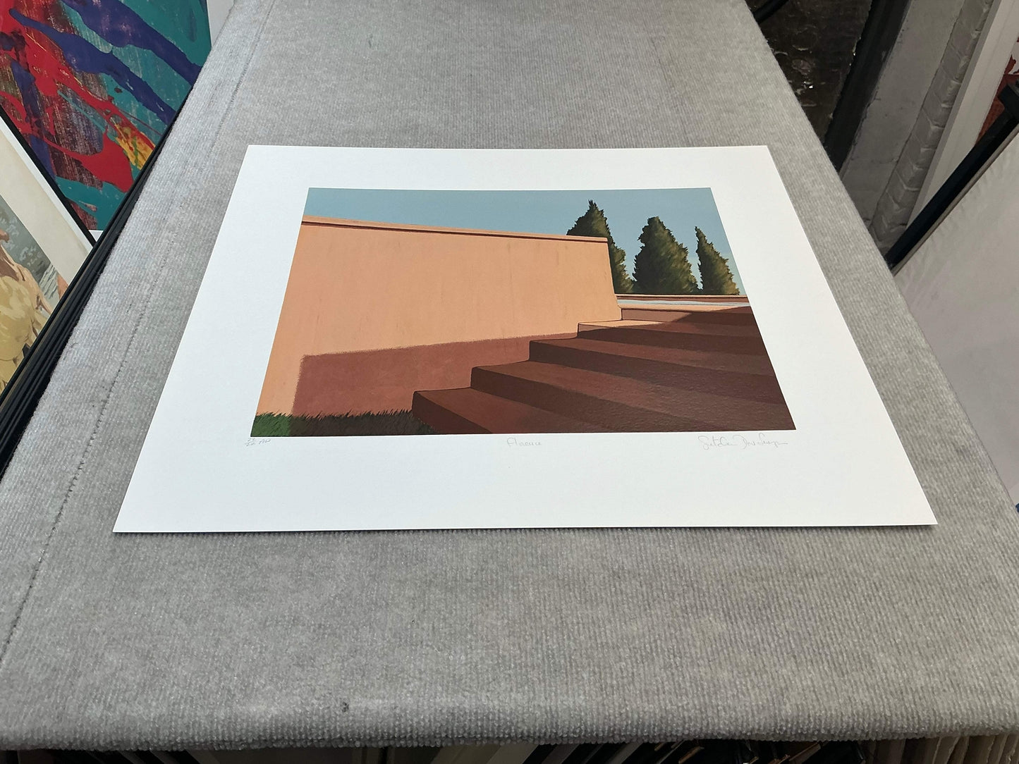 Gretchen Dow Simpson Florence Italy Signed " Serigraph Conte