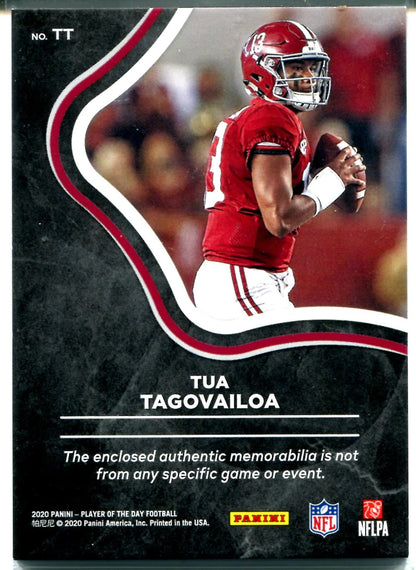Tua Tagovailoa 2020 Panini Player Of The Day Rookie Jersey Card #Tt