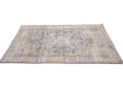 Vintage Antique Distressed Oriental Rug Brown