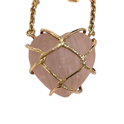 Christian Dior Rose Necklace 750 Rose Quartz