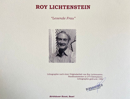 Roy Lichtenstein Lithograph Coa Signed Numbered