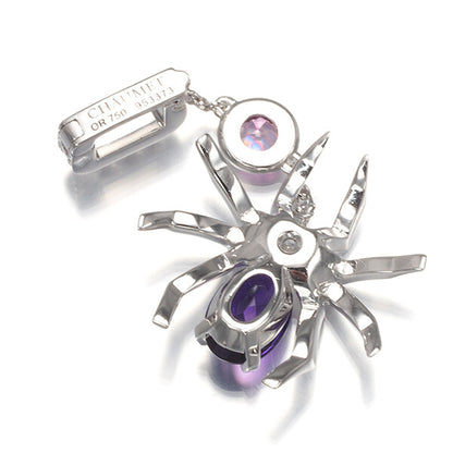 Chaumet Pendant Attrape-Moi Spider Amethyst Diamond 18K 750 White Gold