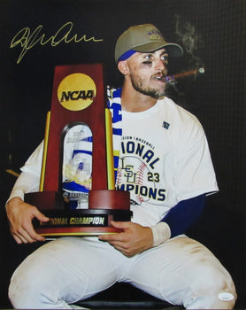 Dylan Crews Autographed 16X20 Photo Lsu Tigers