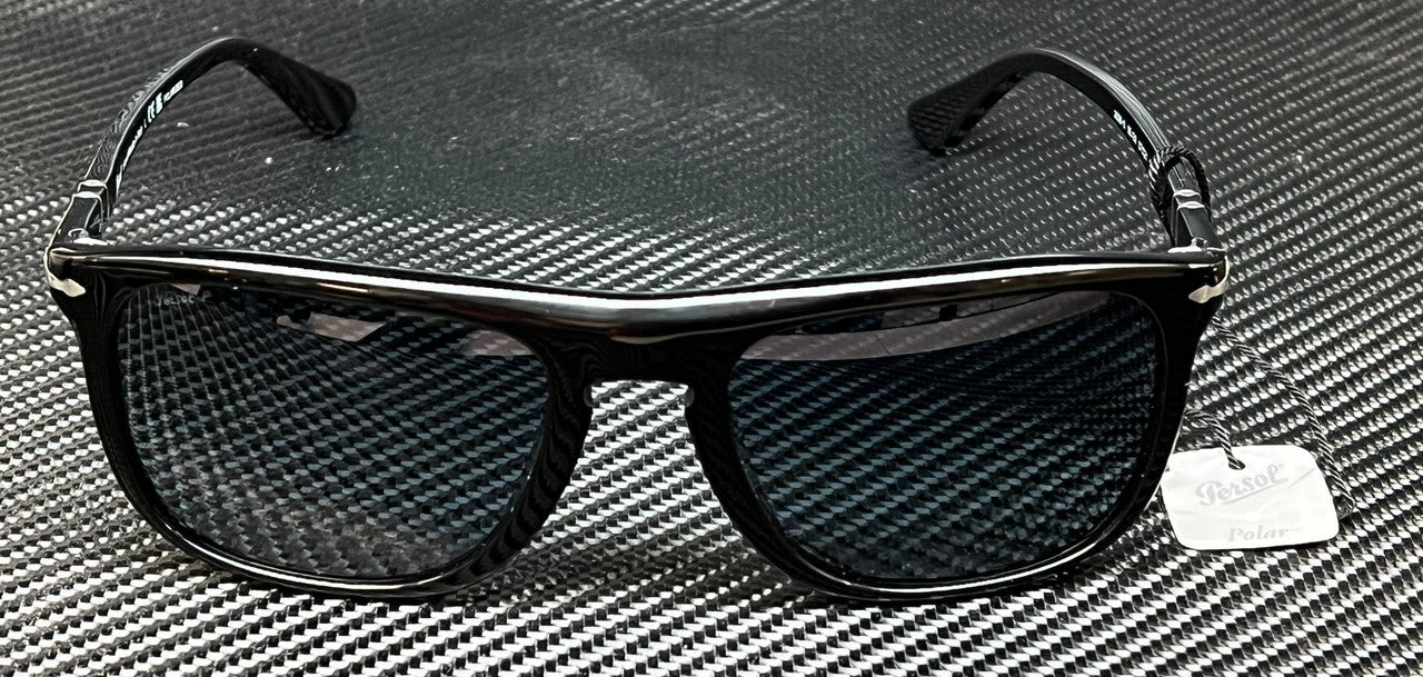 PERSOL PO3336S 95 S3 Black Polarized Unisex 57 mm Sunglasses