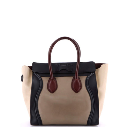 Celine Bicolor Luggage Bag Leather Mini