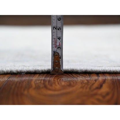 2'6"X18'10" Gray All Over Geometric Leaf Design Xl Runner Oriental Rug