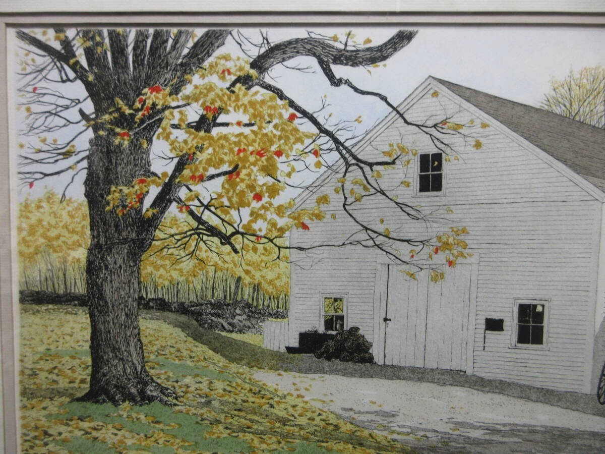 Carol Collette "Culver'S Farm" Original Etching Pencil Signed Numbered Framed